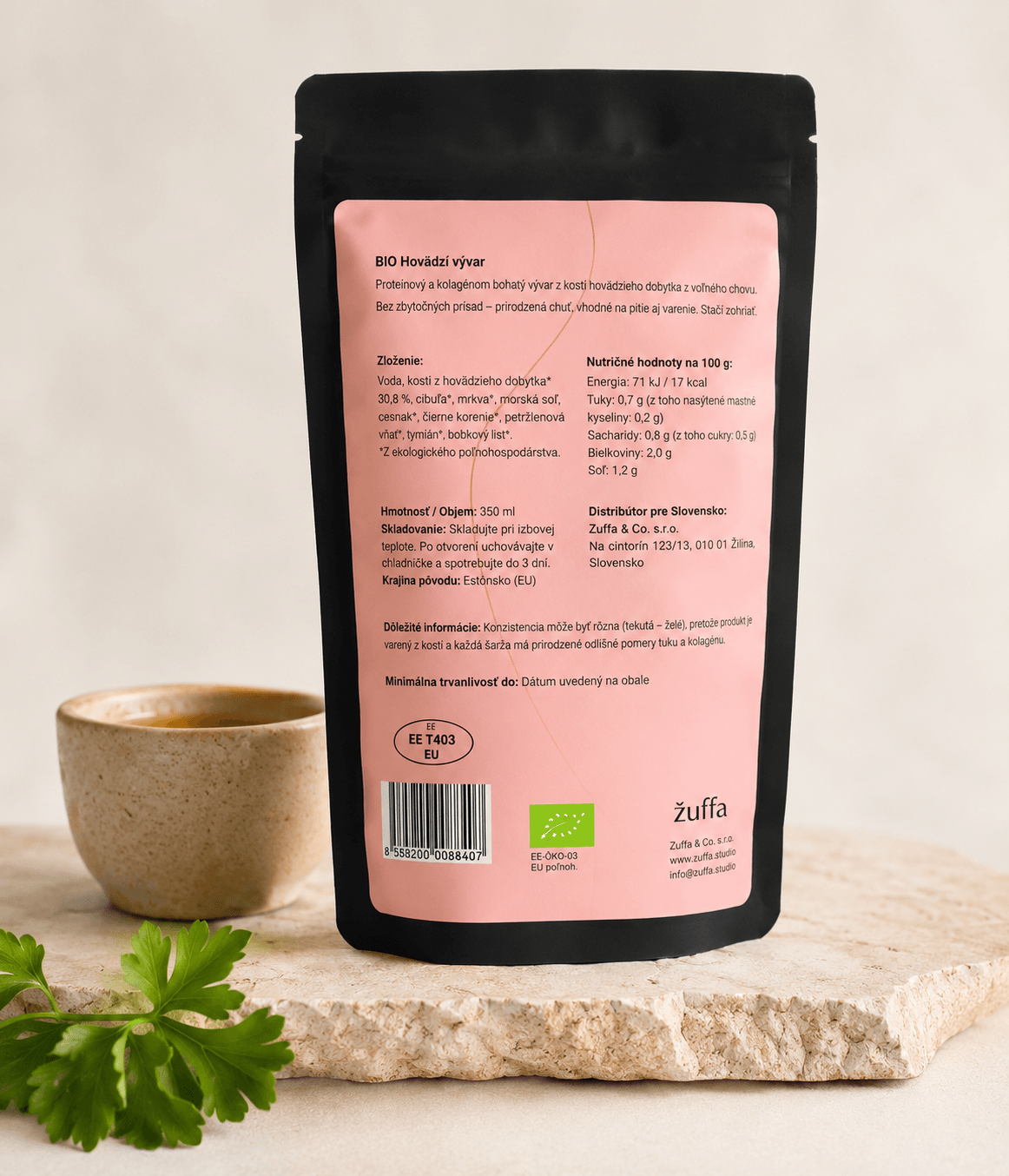 BIO hovädzí vývar s kolagénom 350ml – Obrázok 2